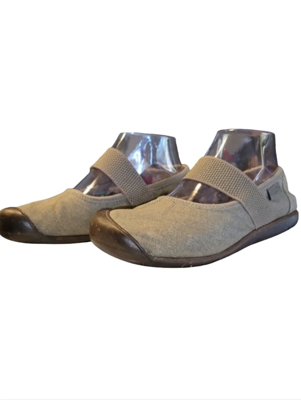 Keen Sienna Canvas Mary Jane Flats  Tan Beige Women's Size 7